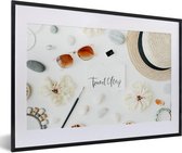 Fotolijst incl. Poster - Tropisch - Hoed - Collectie - 60x40 cm - Posterlijst