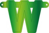 slingerletter W 12,5 x 11 cm karton groen