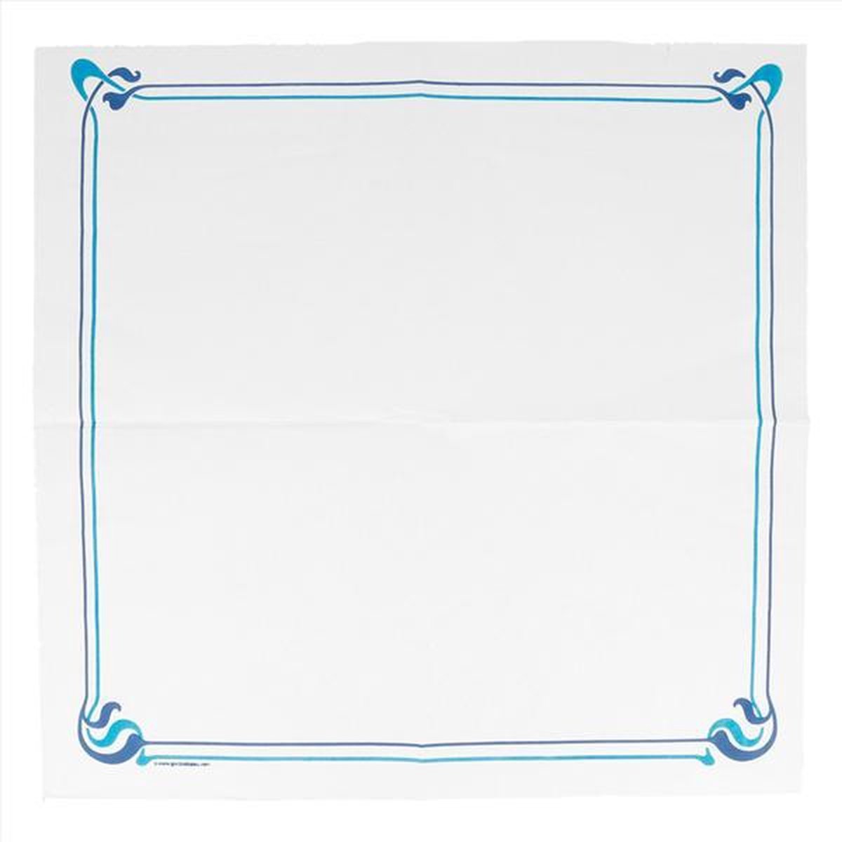 2 x 50 servetten 33x33cm "Double Point" Wit, motief Maxim Blauw (2 paketten)