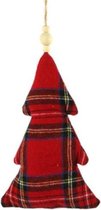 kersthanger Aaron boom 32 x 13 cm textiel rood