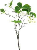 kunstplant Wild Gardenia 67 cm zijde wit/groen
