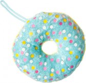 sleutelhanger donut 10 cm pluche blauw