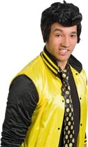 pruik Rock 'n Roll heren one-size polyester zwart