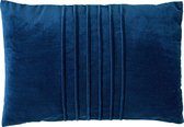Dutch Decor PAX - Sierkussen velvet 40x60 cm Insignia Blue - blauw