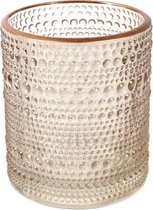 theelichthouder Nelle 10 x 8 cm glas beige