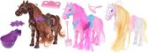 speelset paarden met accessoires 15 cm multicolor