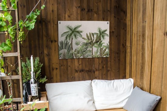 Tableau de jardin Arbre - Été - Grijs - 80x60 cm - Poster de jardin
