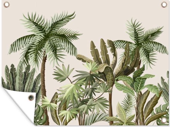 Tableau de jardin Arbre - Été - Grijs - 80x60 cm - Poster de jardin