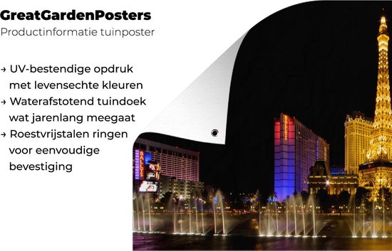 Affiche jardin - Bande lumineuse Las Vegas - 160x80 cm