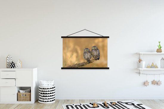 Affiche textielposter couple hiboux 150x100 cm