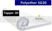 Aloe Vera - Split Topmatras 3D Polyetherschuim SG30 10 CM - Gemiddeld ligcomfort - 160x200/10