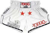 Yokkao - Limited Edition - Fight Team Carbonfit Shorts - Satijnmix - Wit, Grijs, Rood - maat XL