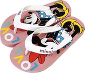 Disney Teenslippers Minnie Mouse Meisjes Rubber Roze/wit Mt 28