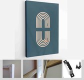 Abstract Geometric Shape Art Illustration. Set of soft color painting wall art for house decoration - Modern Art Canvas - Vertical - 1958732620 - 50*40 Vertical