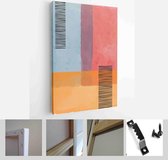 Set of Abstract Hand Painted Illustrations for Wall Decoration, Postcard, Social Media Banner, Brochure Cover Design Background - Modern Art Canvas - Vertical - 1962474115 - 115*75