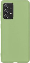 Hoesje Geschikt voor Samsung A52s Hoesje Siliconen Cover Case - Hoes Geschikt voor Samsung Galaxy A52s 5G Hoes Back Case - Groen