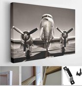 Vintage airplane on a runway - Modern Art Canvas - Horizontal - 498893521 - 40*30 Horizontal