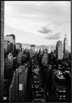 Poster in zwart-wit van gebouwen New York - 30x40 cm