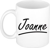 Joanne naam cadeau mok / beker sierlijke letters - Cadeau collega/ moederdag/ verjaardag of persoonlijke voornaam mok werknemers