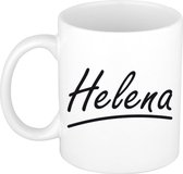 Helena naam cadeau mok / beker sierlijke letters - Cadeau collega/ moederdag/ verjaardag of persoonlijke voornaam mok werknemers