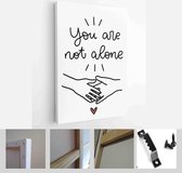 Compassion and support quote vector design for a group therapy clinic wall art - Modern Art Canvas - Vertical - 1772261375 - 50*40 Vertical