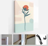 Abstract still life in pastel colors. Collection of contemporary art. Abstract paper cut elements, shapes for social media, posters - Modern Art Canvas - Vertical - 1725604585 - 50*40 Vertica