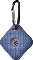 Siliconen Case Cover Hoesje Met Sleutelhanger Clip Geschikt Voor Tile Pro (2020/2018) Bluetooth Tracker - Beschermhoes Hanger - Protector Sleeve Houder Met Musketon Haakje Keychain - Blauw