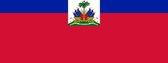 Vlag Haiti Met Wapen 100x150cm - Glanspoly