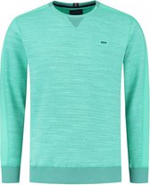 Gabbiano Trui Sweater Melange Structuur En Ronde Hals 771727 Island Green Mannen Maat - S