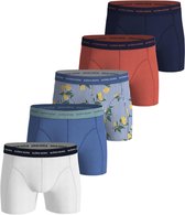 Björn Borg boxershorts Essential (5-pack) - rood - wit - blauw en citroenen print -  Maat: XL