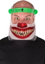 Carnival Toys Gezichtsmasker Horror Clown Transparant/wit