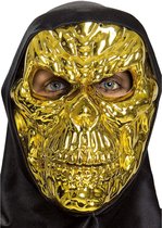 Carnival Toys Schedelmasker Polyester Goud/zwart One-size