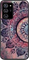 ADEL Siliconen Back Cover Softcase Hoesje Geschikt voor Samsung Galaxy Note 20 - Mandala Bloemen Rood
