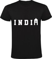 India | Ontdekking | Vakantie | Roadtrip | Heren T-Shirt | Zwart