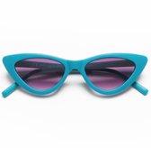 Piu Forty OKKIA Preassembled sunglasses with soft touch spectacle frames cat shapes – col. Fjord Blue