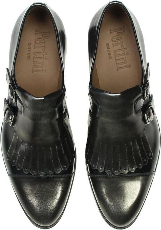 Chaussures De Ville Pertini Anilbox - Cuir Lisse Noir - Taille 41 - Neuves (essayées)