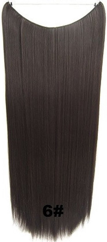 Wire hair extensions straight bruin - 6#