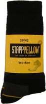 (2 paires) Stapp - 4415 Chaussettes de travail professionnelles Yellow - Zwart - Taille 39/42