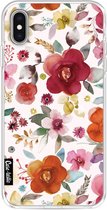 Casetastic Apple iPhone XS Max Hoesje - Softcover Hoesje met Design - Flowers Multi Print