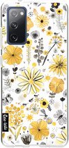 Casetastic Samsung Galaxy S20 FE 4G/5G Hoesje - Softcover Hoesje met Design - Flowers Yellow Print