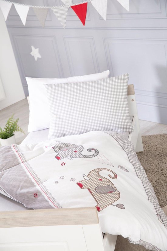 Roba Beddengoedset Jumbotwins 135 X 100 Cm Katoen Wit 4 delig Bol