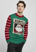 Urban Classics Sweater/trui -XL- Wanted Christmas Groen/Rood