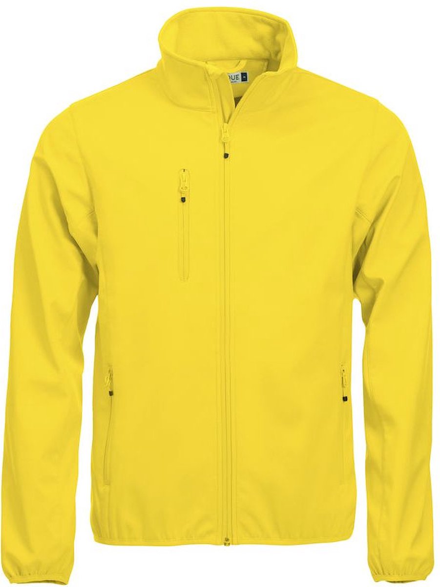 Clique Basic Softshell Jas Heren Lemon maat S