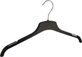 De Kledinghanger Gigant - 50 x Blouse / shirthanger kunststof zwart met rokinkepingen, 43 cm