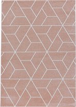 Modern laagpolig vloerkleed Efor - roze 3715 - 80x150 cm