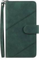 iPhone 11 Book Case Hoesje met Koord - Pasjeshouder - PU Leer - Multifunctioneel - Apple iPhone 11 - Groen