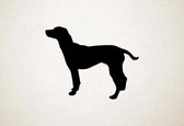 Silhouette hond - Serbian Tricolour Hound - Servische driekleurige hond - M - 60x77cm - Zwart - wanddecoratie