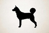 Silhouette hond - Canaan Dog - Canaan Hond - M - 60x66cm - Zwart - wanddecoratie