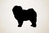 Silhouette hond - Chow Chow - S - 45x51cm - Zwart - wanddecoratie