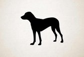 Silhouette hond - Tyrolean Hound - Tiroler windhond - L - 75x94cm - Zwart - wanddecoratie